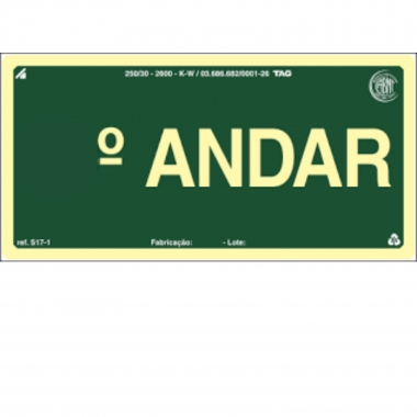 Placas Fotoluminescentes Pavimentos S17 - Andar