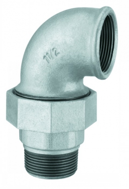 União Cotovelo com Assento Cônico de Ferro Macho e Fêmea