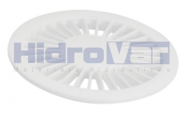 Grelha Redonda Radial Branca