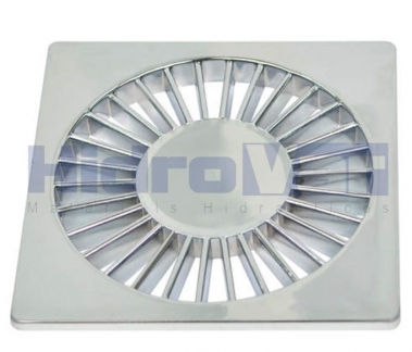Grelha Quadrada Radial Cromada