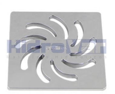 Grelha Quadrada Vórtice Cromada