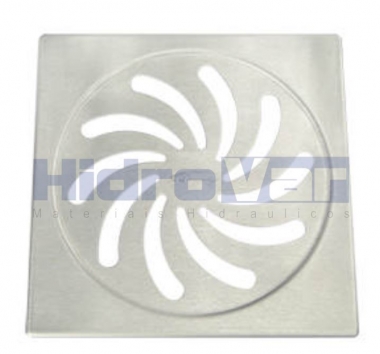 Grelha Quadrada Vórtice Inox