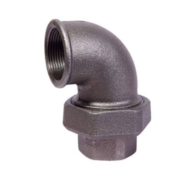 União com Cotovelo Assento Conico Bronze NPT Aço Preto CL 20