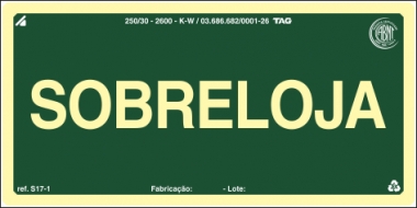 Placas Fotoluminescentes Pavimentos S17  - Sobre Loja