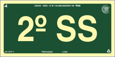 Placas Fotoluminescentes Pavimentos S17 -  Sub Solo 2