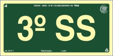 Placas Fotoluminescentes Pavimentos S17 - Sub Solo 3