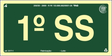 Placas Fotoluminescentes Pavimentos S17 -  Sub Solo 1