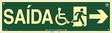 Placas Fotoluminescentes  Rota de Fuga S16-