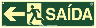 Placas Fotoluminescentes  Rota de Fuga S13 -