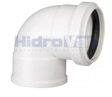 Joelho 90º Branco com Anel Esgoto